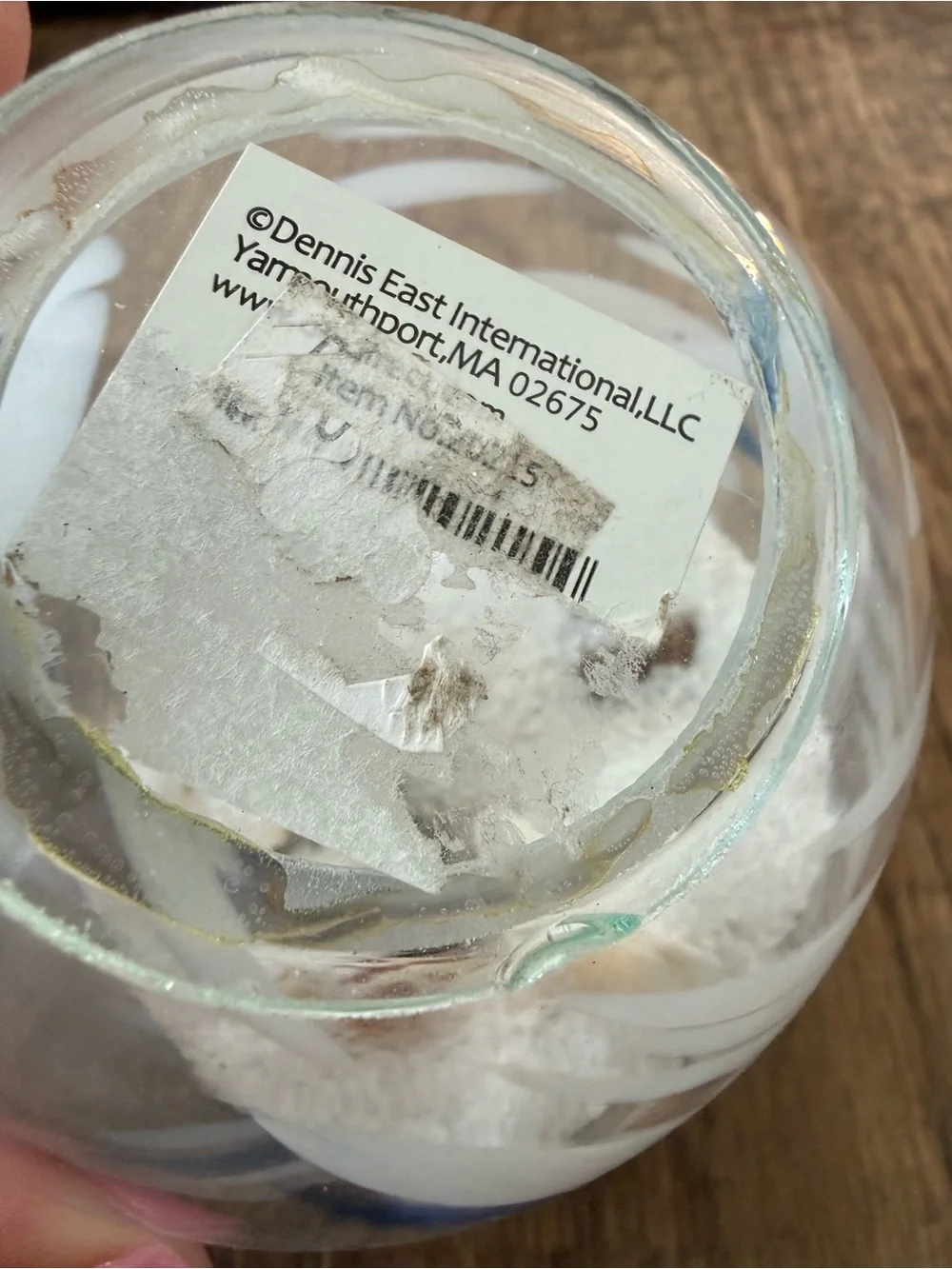 Dennis East International LLC | Glass Seashell Sand Beach Sphere | Cape Cod